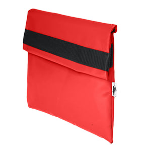 Pochette d'ordinateur Dababo, modèle Ardoise S adapté aux ordinateurs 11 pouces en chutes de bâche de camion recyclées de couleur rouge..