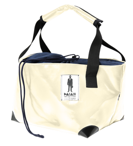Sac beige de la marque Dababo, modèle Allin en chutes de bache de camions recyclées.