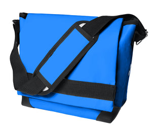 Sac bleu-classic messenger Dababo, modèle Transporter M en chutes de baches de camion recyclées
