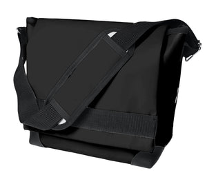 Sac noir messenger Dababo, modèle Transporter M en chutes de baches de camion recyclées 
