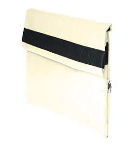 Pochette beige d'ordinateur Dababo, modèle Ardoise S adapté aux ordinateurs 11 pouces en chutes de bâche de camion recyclées de couleur .
