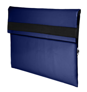 Pochette d'ordinateur marine Dababo, modèle Ardoise L adapté aux ordinateurs 15 pouces en chutes de bache de camion recyclées.