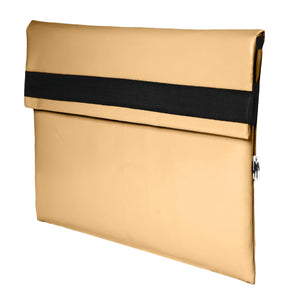 Pochette marron d'ordinateur Dababo, modèle Ardoise L adapté aux ordinateurs 15 pouces en chutes de bache de camion recyclées.