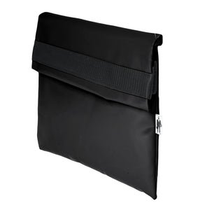Pochette noir d'ordinateur Dababo, modèle Ardoise S adapté aux ordinateurs 11 pouces en chutes de bâche de camion recyclées .