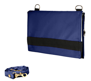 Sac épaule de la marque Dababo, modèle Carnet marine en chutes de bache de camions recyclées avec anse