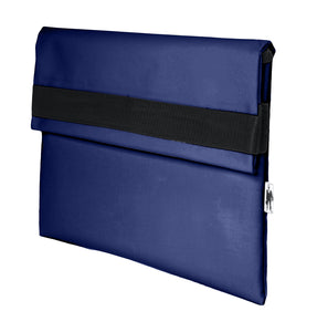 Pochette marine d'ordinateur Dababo, modèle Ardoise M adapté aux ordinateurs 13 pouces en chutes de bâche de camion recyclées .
