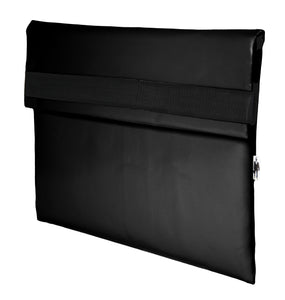 Pochette d'ordinateur noir Dababo, modèle Ardoise L adapté aux ordinateurs 15 pouces en chutes de bache de camion recyclées .