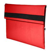 Charger l&#39;image dans la galerie, Pochette d&#39;ordinateur rouge Dababo, modèle Ardoise L adapté aux ordinateurs 15 pouces en chutes de bache de camion recyclées .