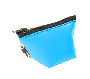 Porte-monnaie bleu-clair avec fermeture zip 