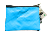 Charger l&#39;image dans la galerie, Porte-monnaie bleu-clair fermeture zip 