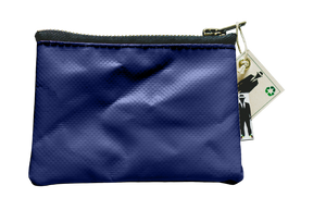 Porte-monnaie marine fermeture zip 