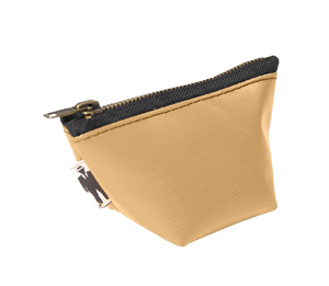 Porte-monnaie marron avec fermeture zip 