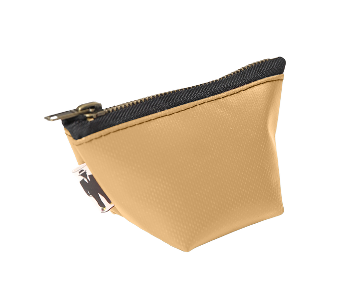 Porte-monnaie marron avec fermeture zip 