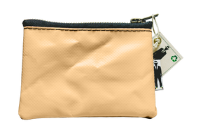 Porte-monnaie marron fermeture zip 