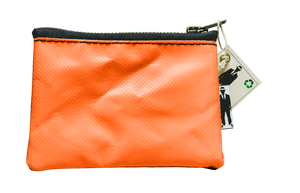 porte monnaie orange fermeture zip