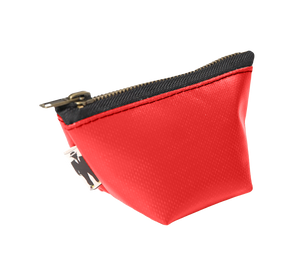 porte monnaie rouge avec fermeture zip