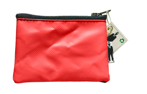 porte monnaie rouge fermeture zip